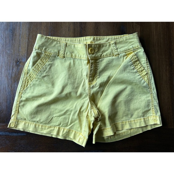 Maurices Pants - Maurice's Chino Shorts Womens 10 Yellow Stretch Cotton 4 Inch Inseam Casual